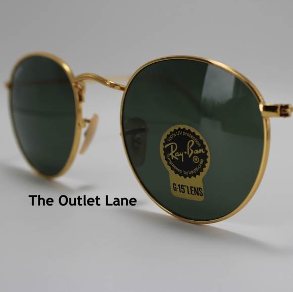 Model Display Ray-Ban Round Metal Green G15 RB3447 - Picture 8 of 16